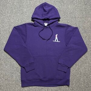 Jerzees Purple Ride Like A Girl Snowboarder Hoodie Sweatshirt Size‎ S